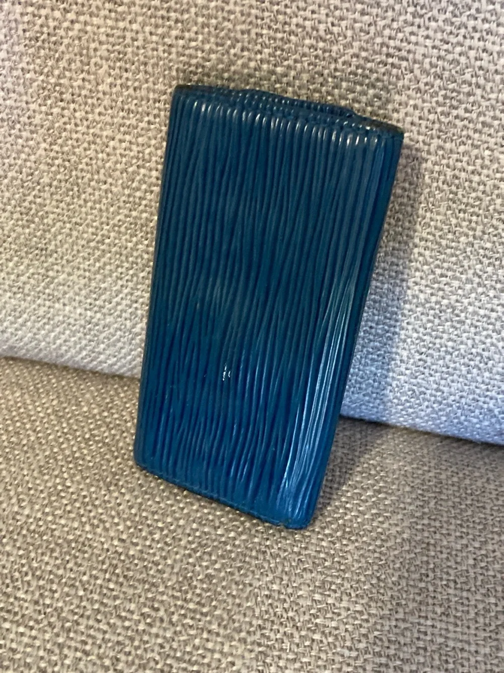 Louis Vuitton Blue Epi Leather Key & Card Holder